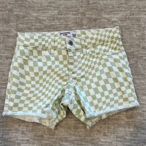 Abercrombie Kids Denim Checkered Shorts 11-12